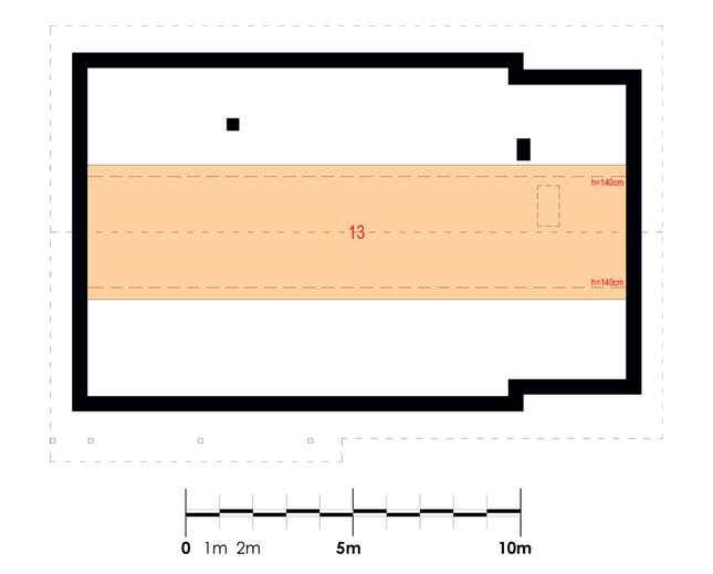 Rzut strychu: strych (25,70 m2 powierzchni użytkowej) 
