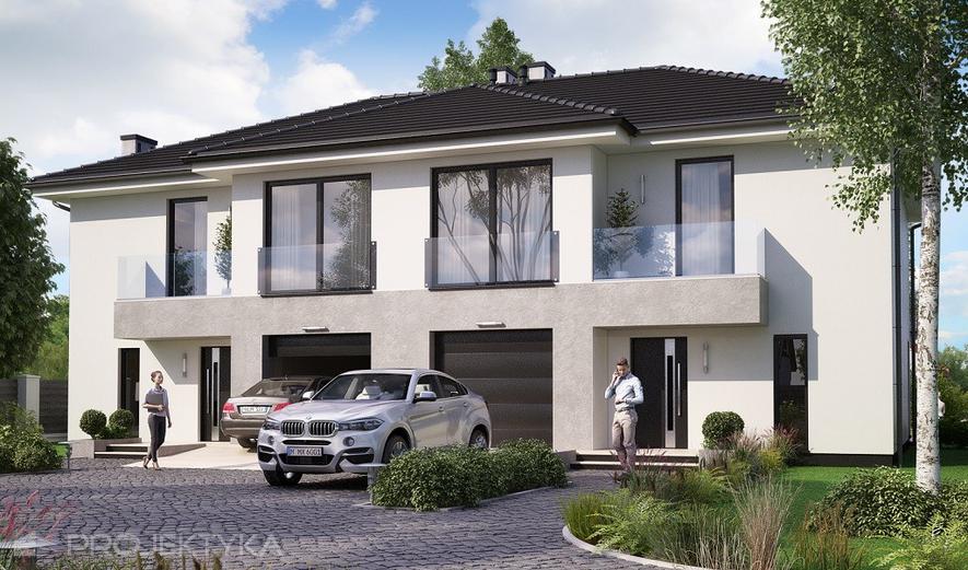 projekt domu Ka123 Projekt domu Ka123 (dwulokalowy / bliźniak ...