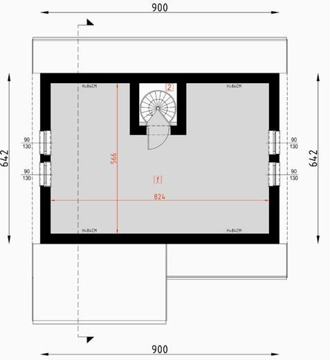 Projekt domu D439 wersja drewniana