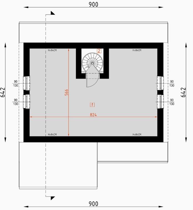 Projekt domu D439 wersja drewniana