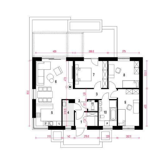 Pieris bez garażu [B]