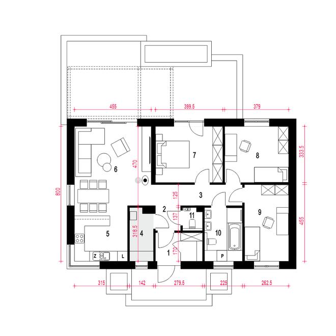 Pieris bez garażu [B]