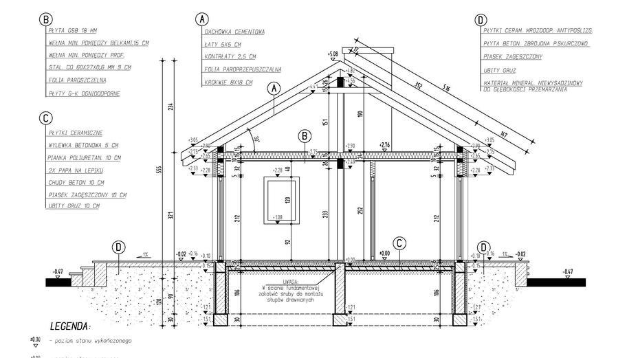 Projekt domu L-302X mur