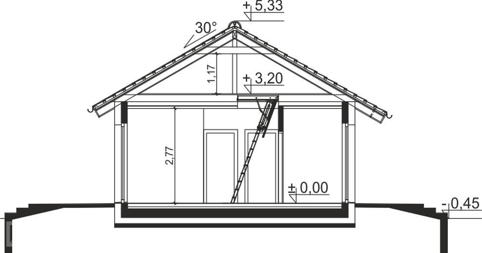 Tebe mini szkielet drewniany