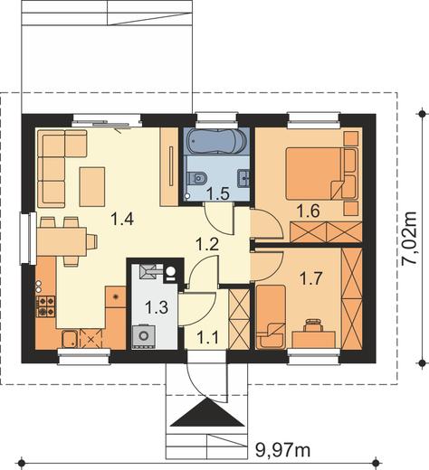 Tebe mini szkielet drewniany