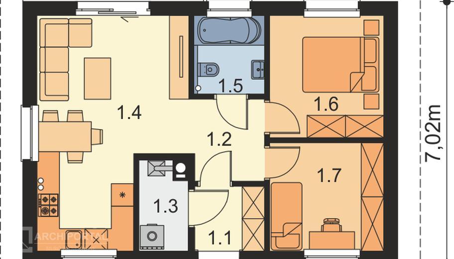 Tebe mini szkielet drewniany