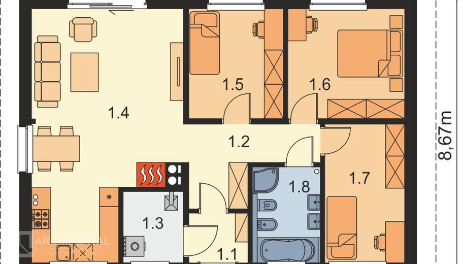 Tebe szkielet drewniany