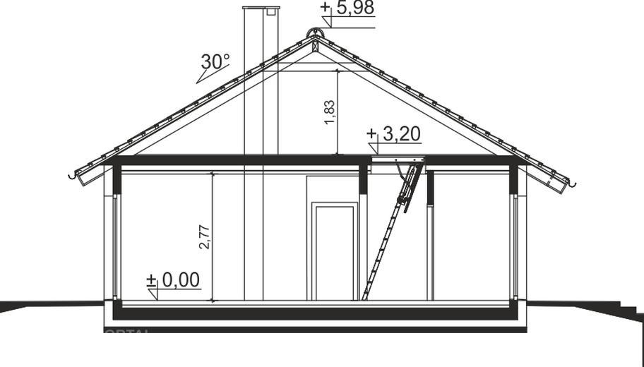 Tracja 2 szkielet drewniany
