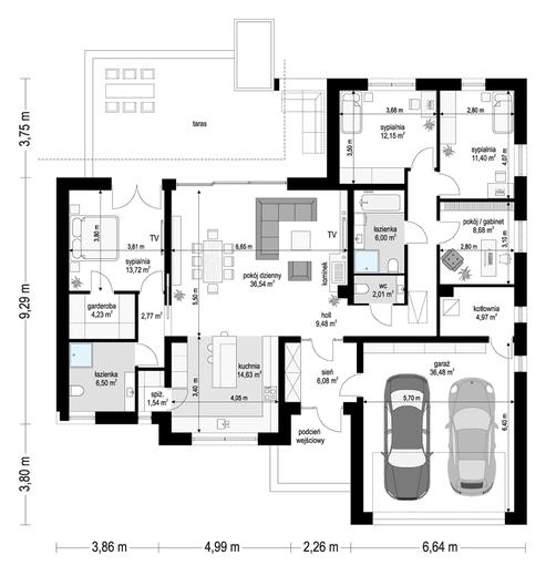 Willa Parterowa 2 wariant C