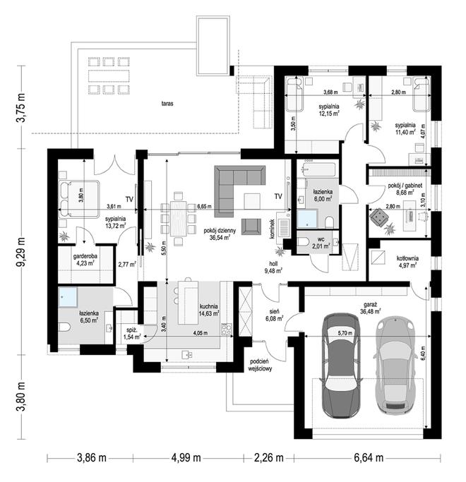 Willa Parterowa 2 wariant C