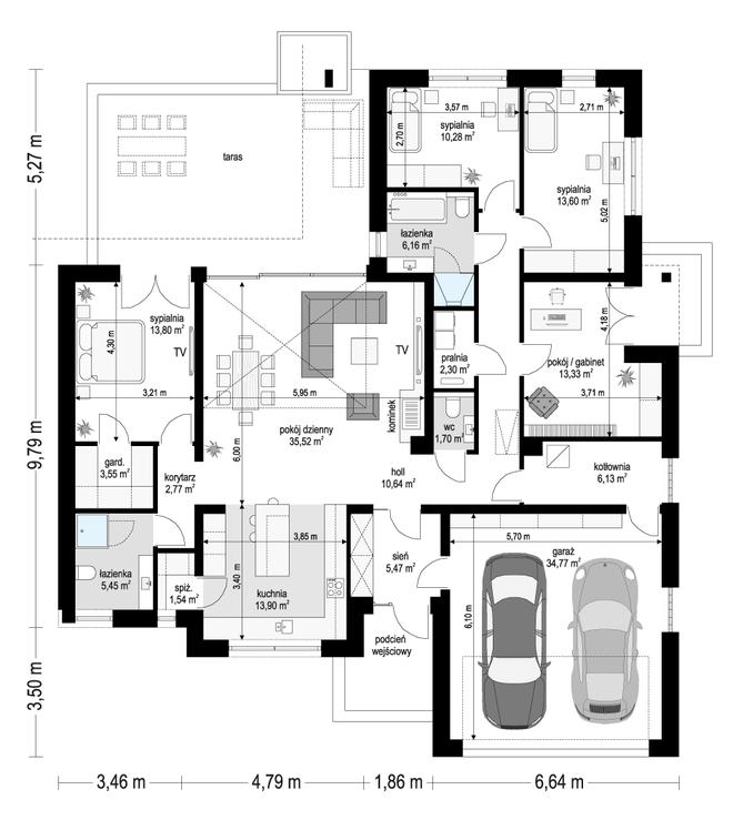 Willa Parterowa 3 wariant B