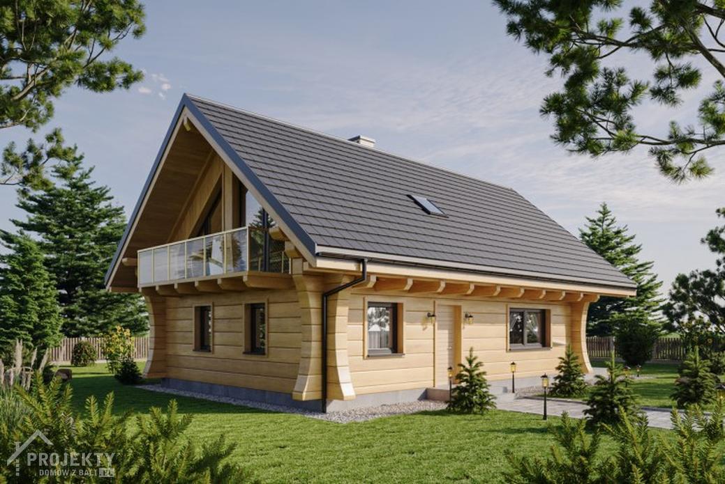 Projekt domu L-308X z balkonem