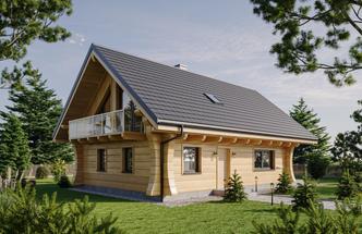 Projekt domu L-308X z balkonem