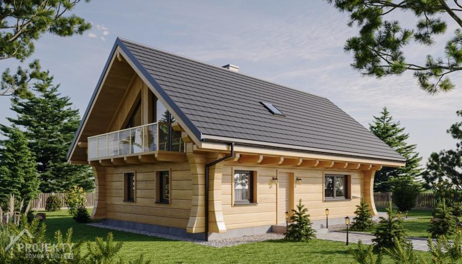 Projekt domu L-308X z balkonem