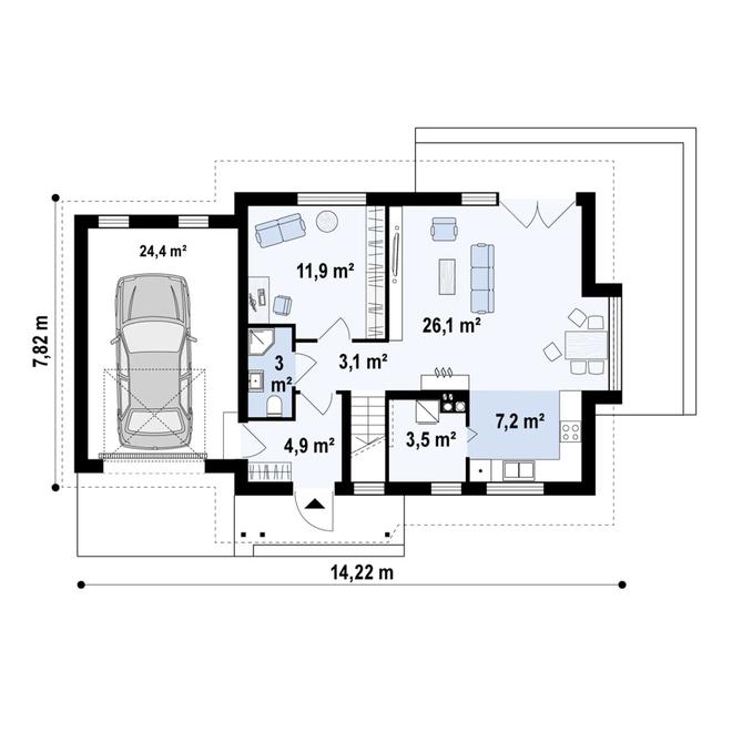 Projekt domu Z101 D GL