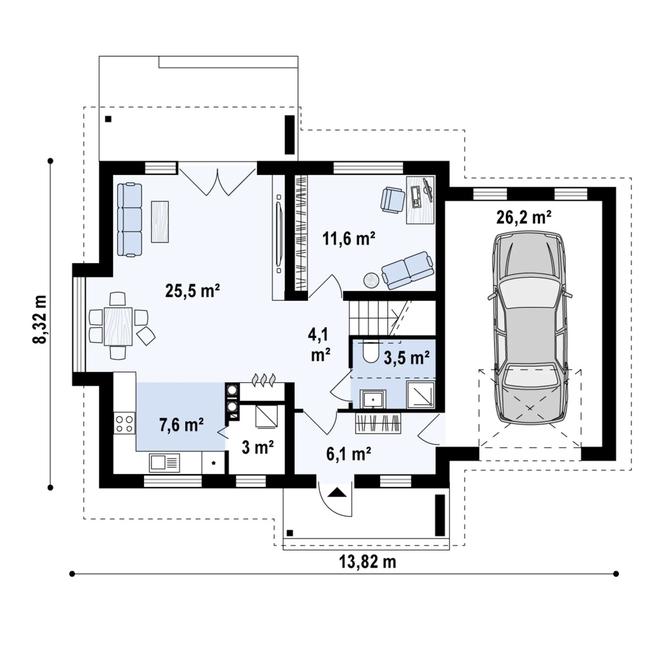 Projekt domu Z102 D GP