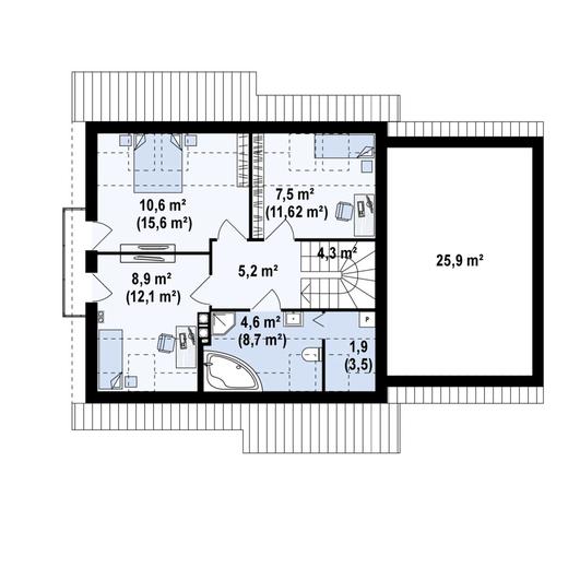Projekt domu Z102 D GP