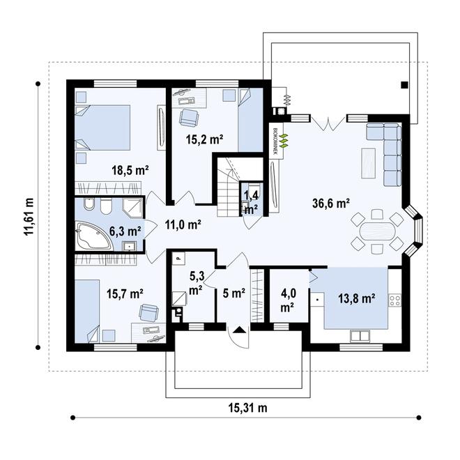 Projekt domu Z10 D sdu
