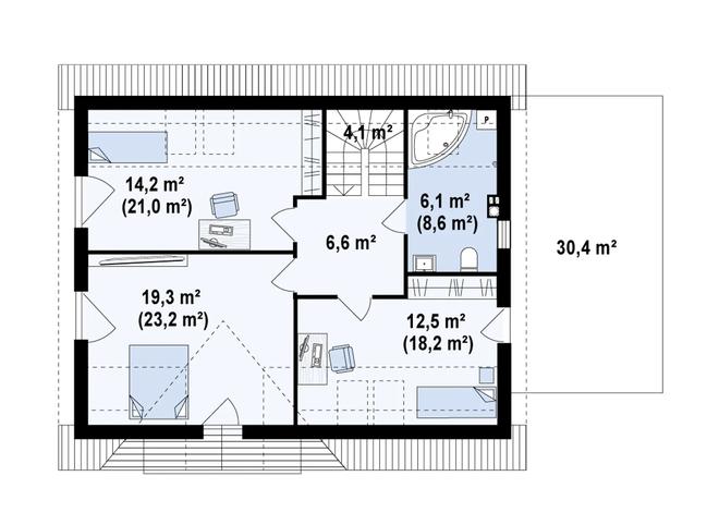 Projekt domu Z128 GP