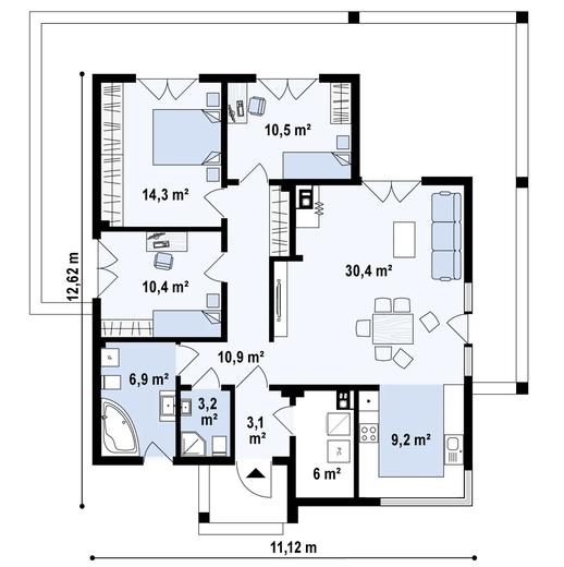 Projekt domu Zx138 D