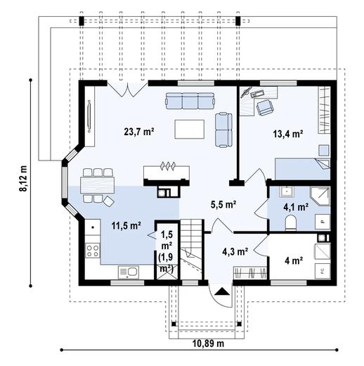 Projekt domu Z14 D w bl