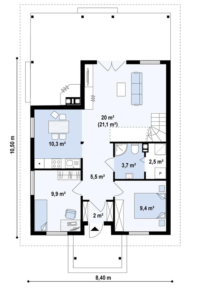 Projekt domu Z16 D 35