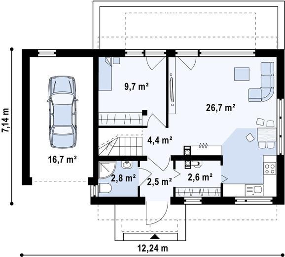 Projekt domu Z217