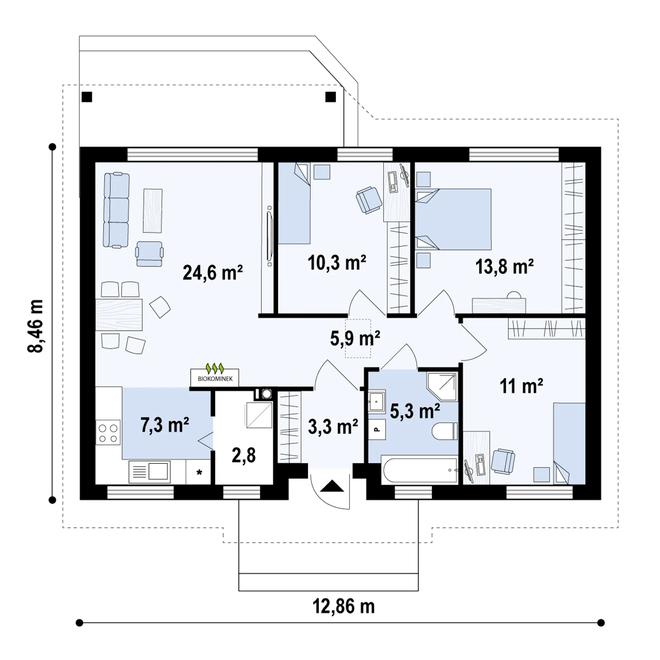 Projekt domu Z7 35 +
