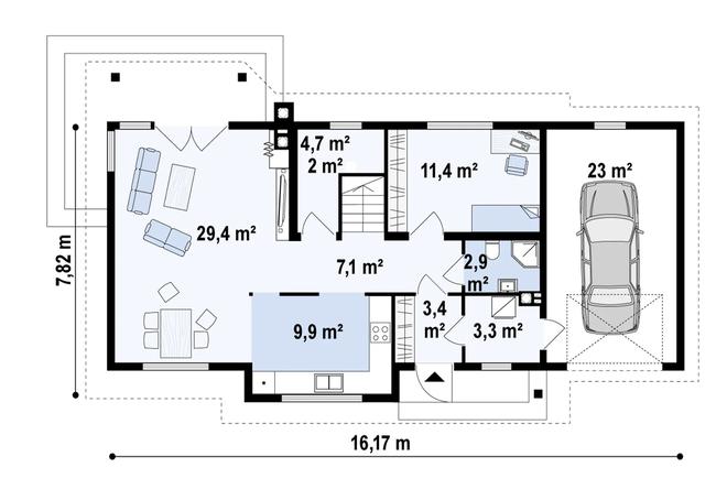 Projekt domu Z79 D GP