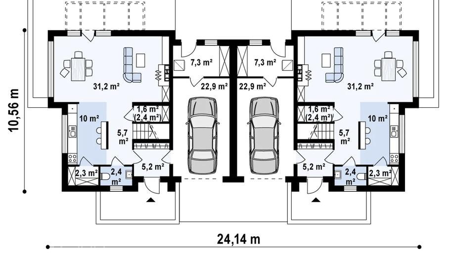 Projekt domu Zb3 duo