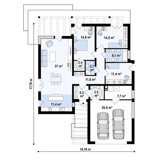 Projekt domu Zx100 st