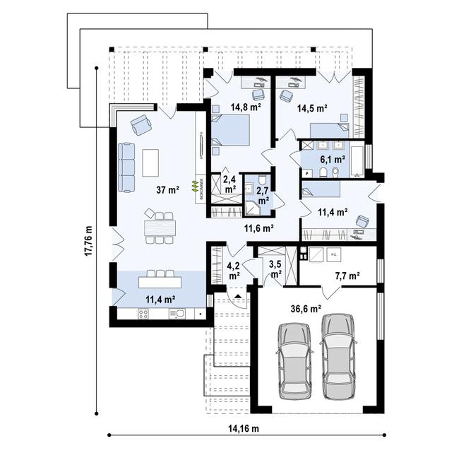 Projekt domu Zx100 st