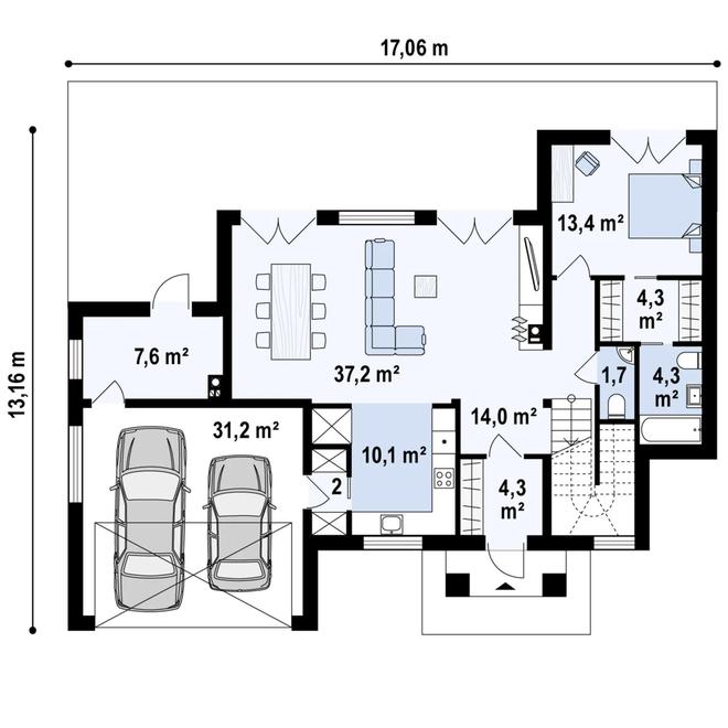 Projekt domu Zx126 ba